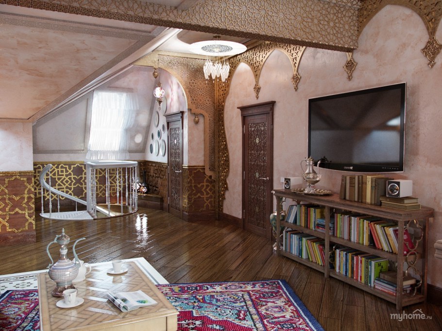 Мансарда в Восточном стиле