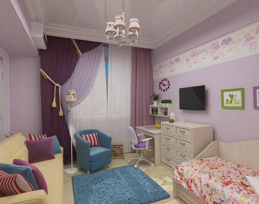 Лавандовая комната для девочки