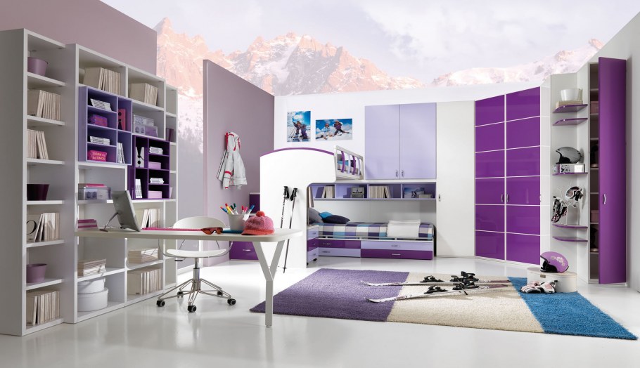 Сиреневая детская комната