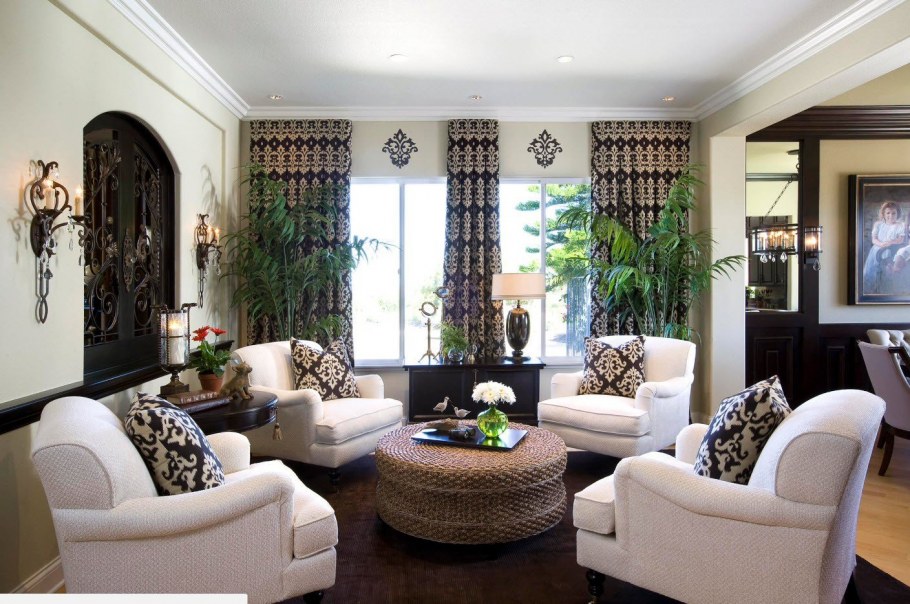 Гостиная в разных стилях