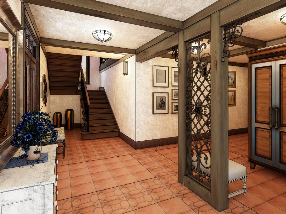 Финский интерьер в загородном доме