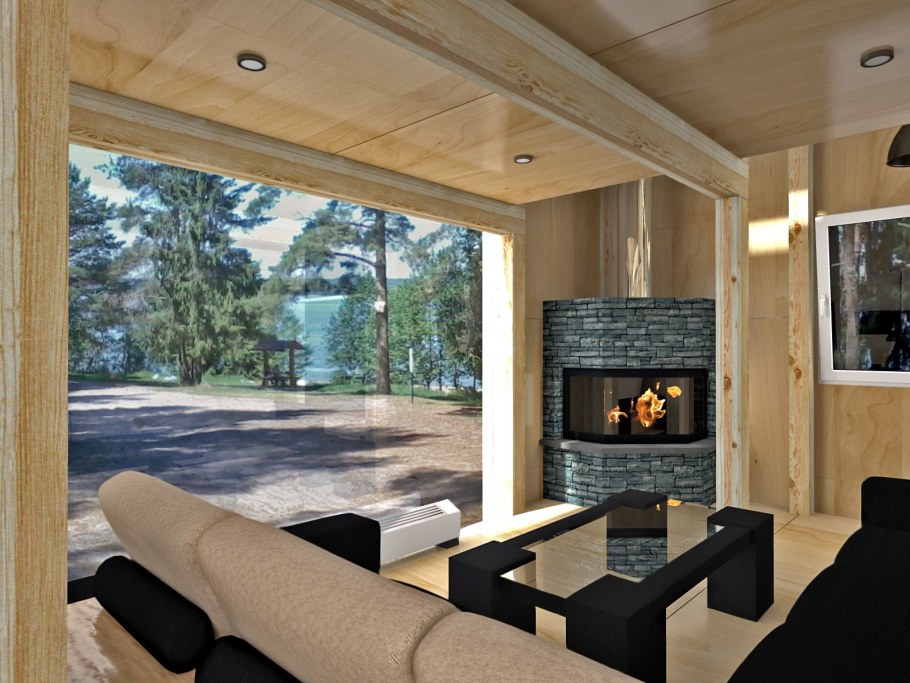 Обои на мансарде со склоном