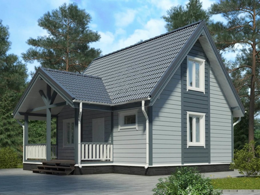 Дом каркасный 6на6 финский 8