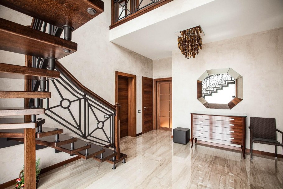 Проект дома с мансардой и камином