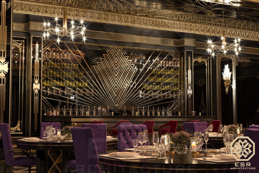 Вестибюль отеля в стиле арт деко