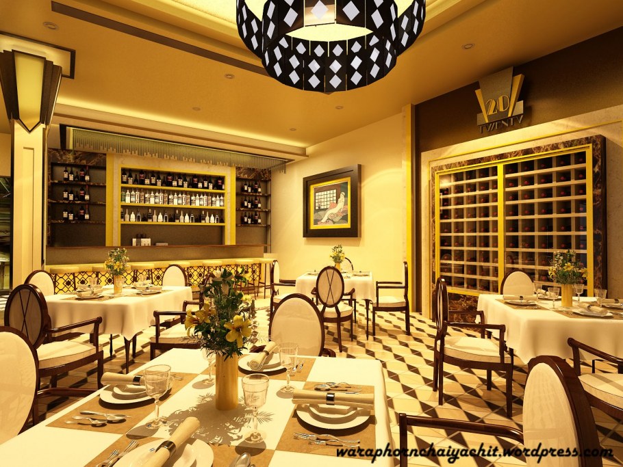 Дизайн ресторана в стиле арт деко
