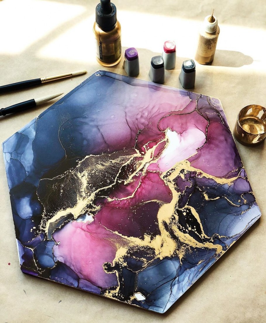 Алкогольные чернила живопись