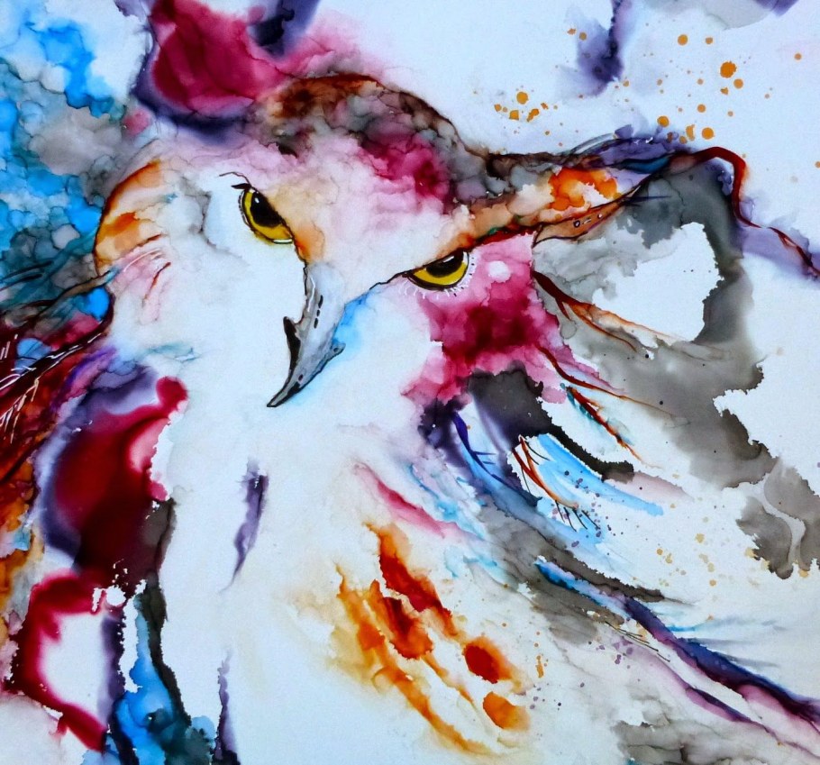 Картины алкогольными чернилами в интерьере