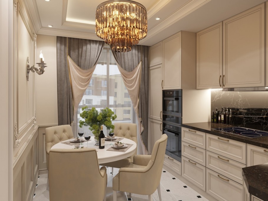 Дизайнерский интерьер в классическом стиле Барнаул