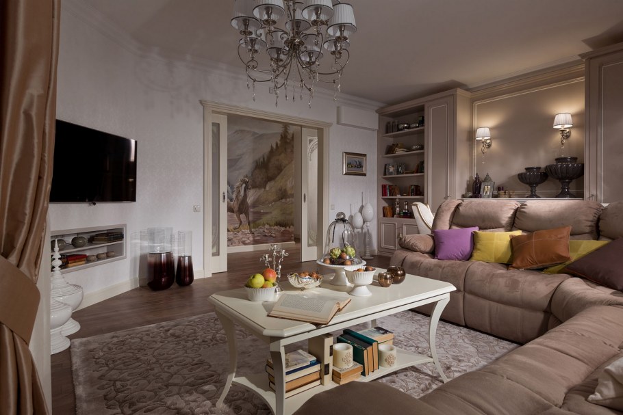 Интерьер квартиры 70 кв.м в стиле современная классика