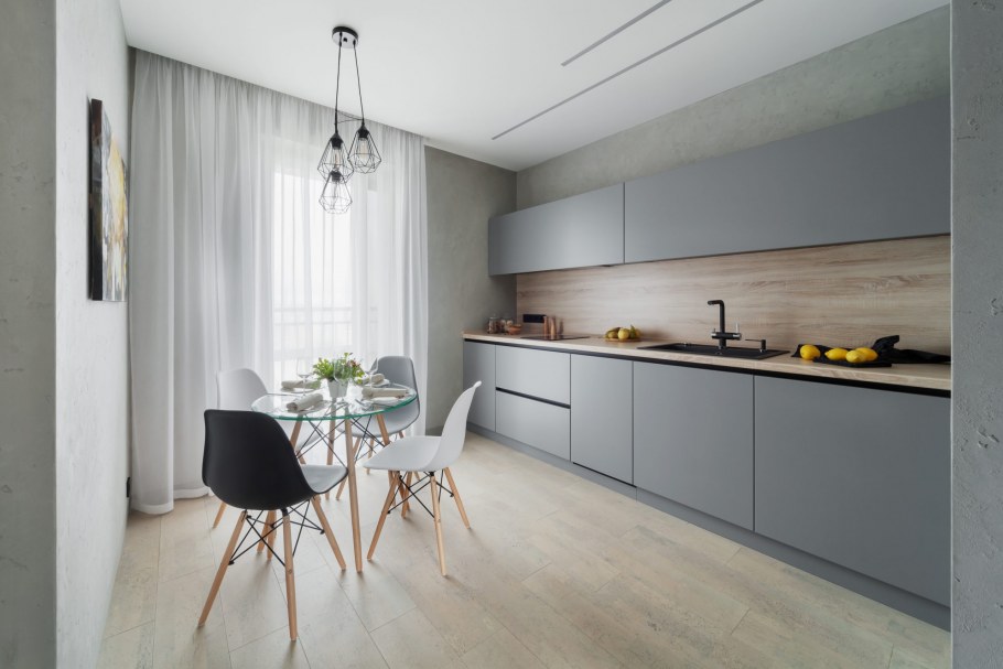 Серая кухня в интерьере
