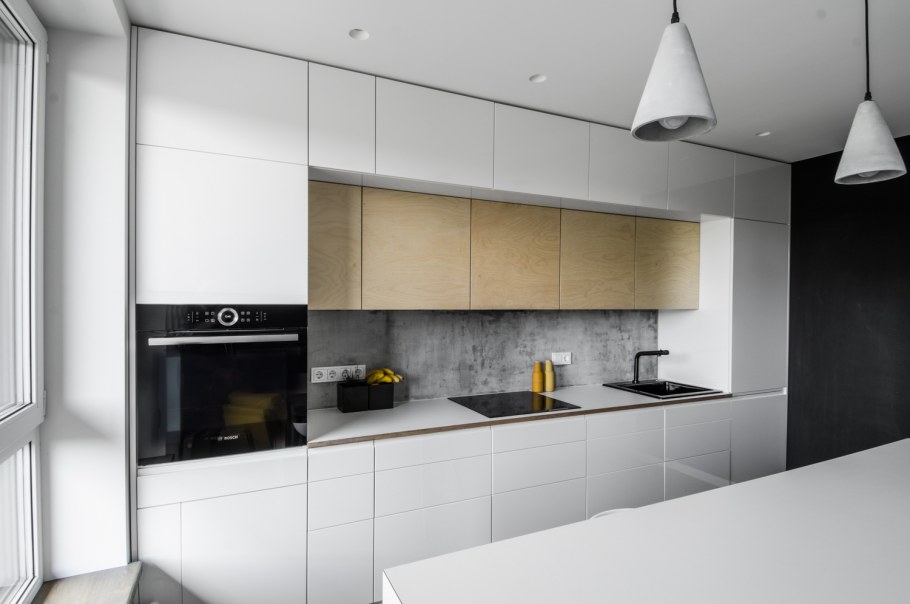 Кухня белая матовая Минимализм