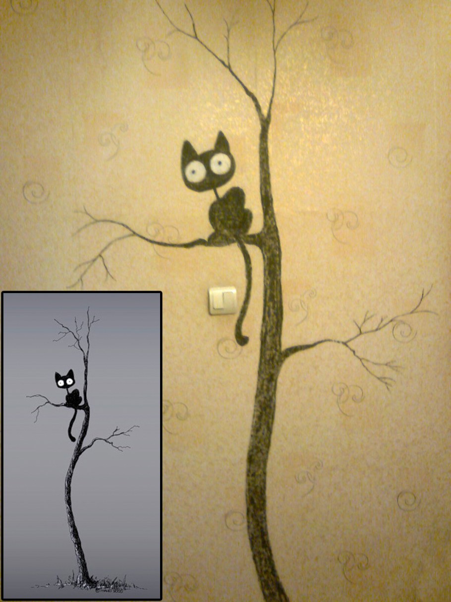 Рисунки на стену карандашом