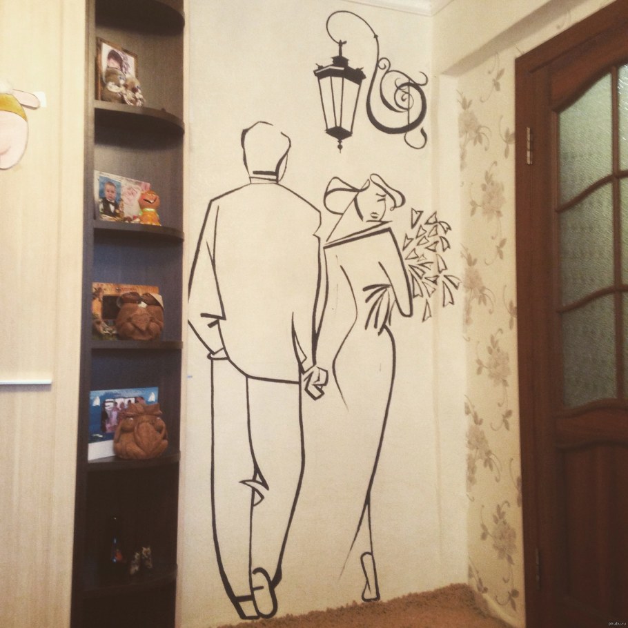 Лёгкие рисунки на стену