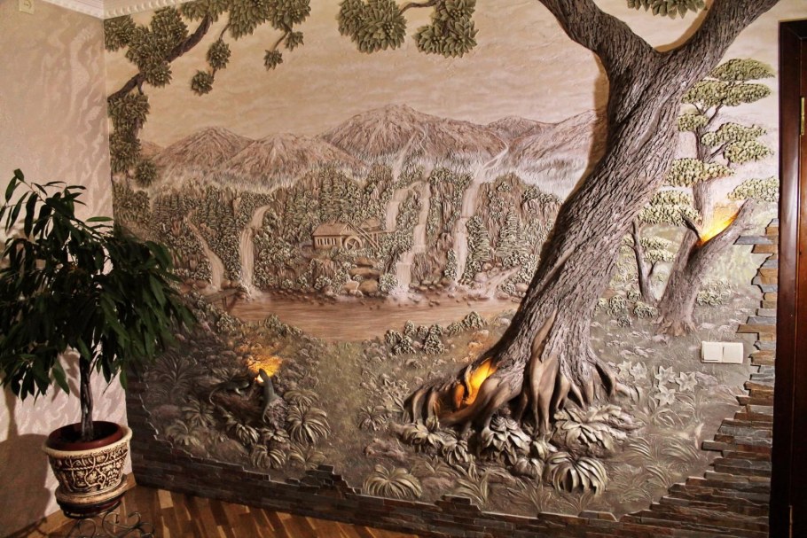 Панно из бетона