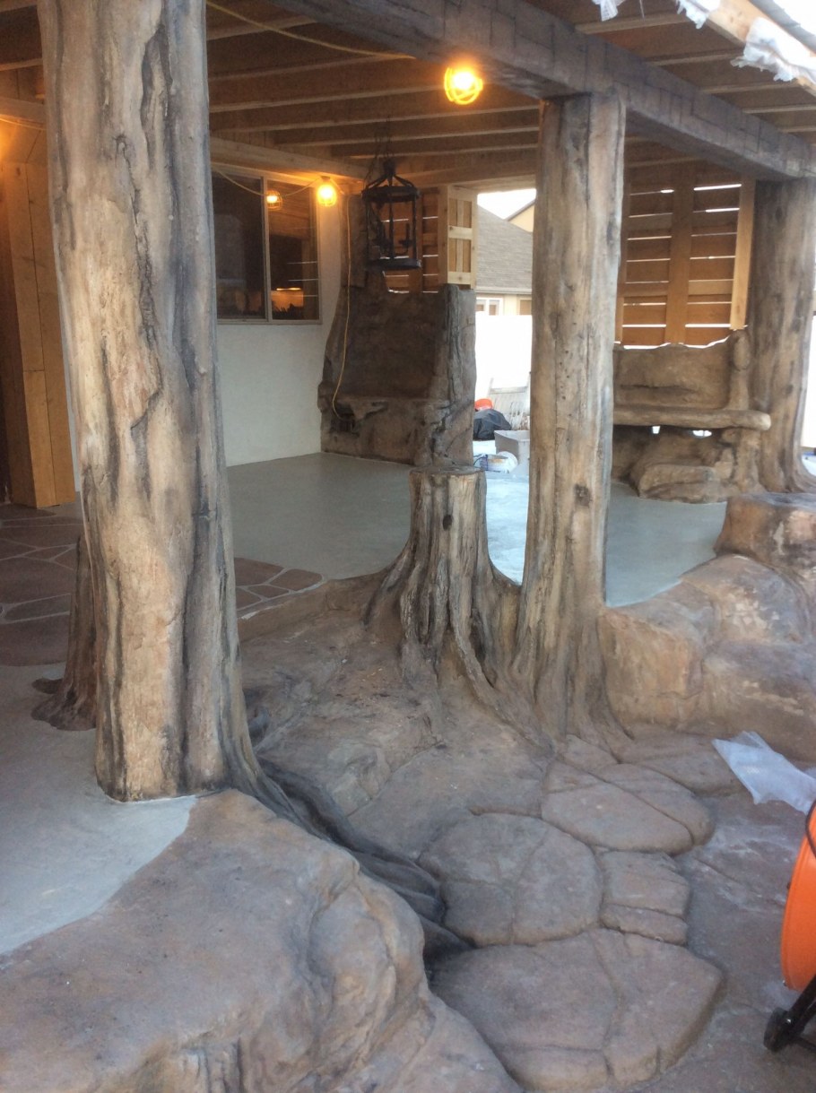 Бревно из арт бетона