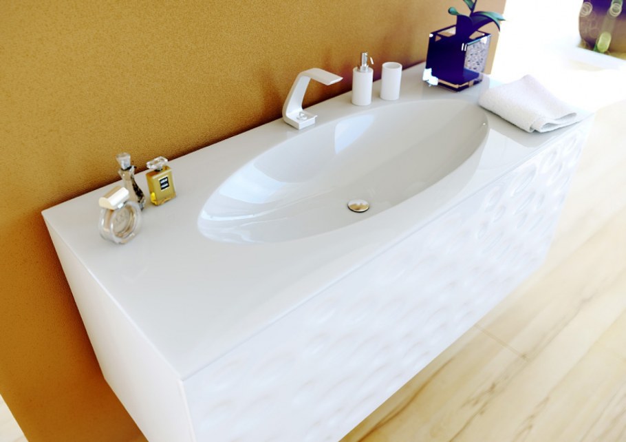 Тумба Clarberg Dune 120 подвесная + раковина Elegance 120