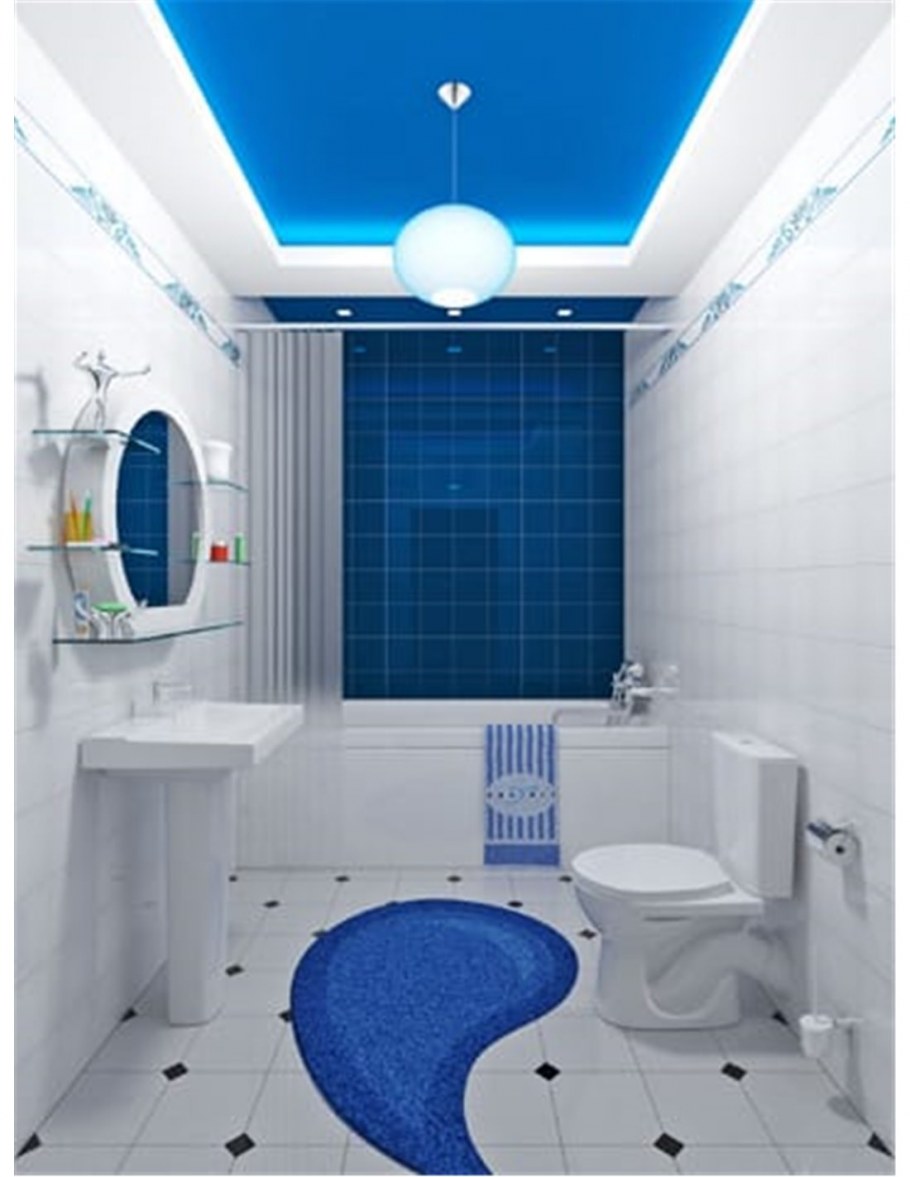 Синяя ванная комната