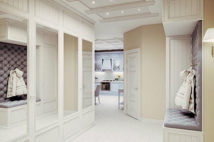 Прихожая в стиле Неоклассика в светлых тонах
