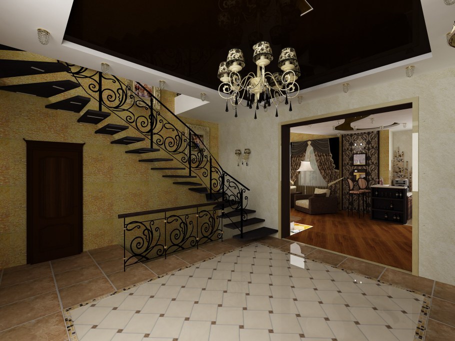 Интерьер кухни в частном доме