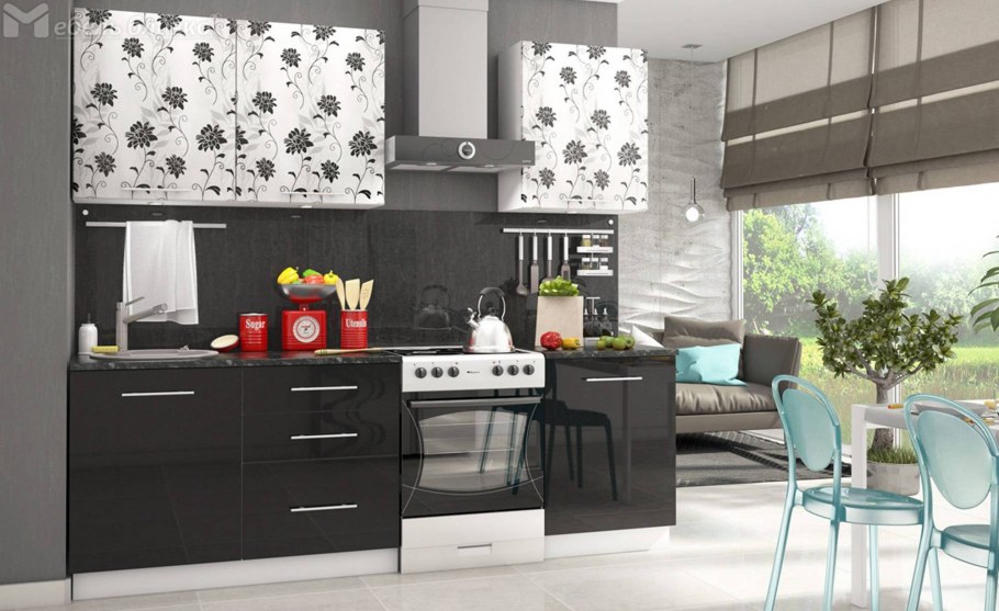 Корсика СТЛ.051.15 кухонный гарнитур белый/Азалия/антрацит