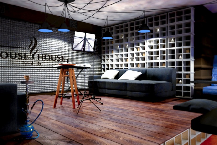 Бар-кальянная в стиле лофт