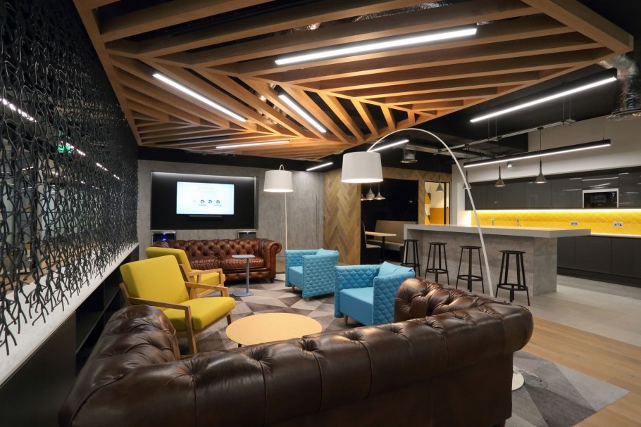 Интерьер кабинета в стиле лаунж