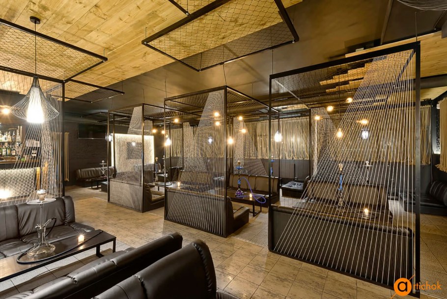 Интерьер кальянной лофт