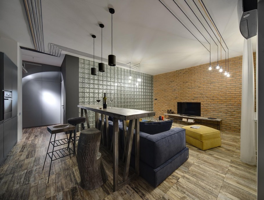 Лаунж зона в стиле лофт