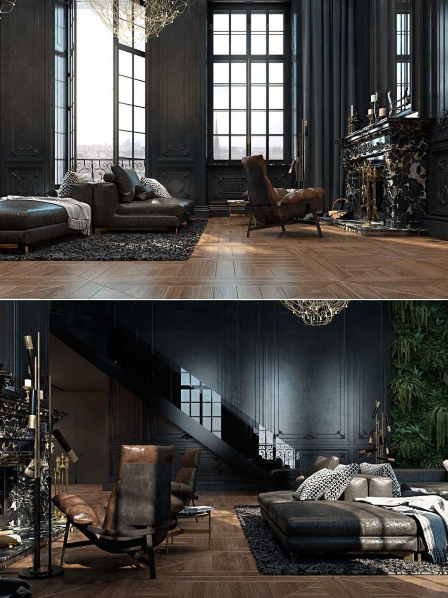 Викторианская Готика интерьер кабинета