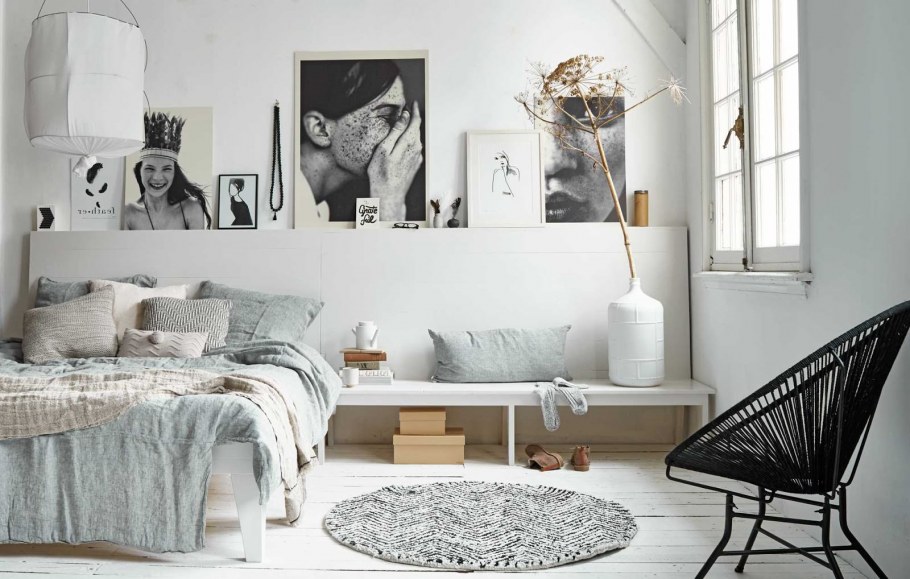 Кровать в стиле хюгге