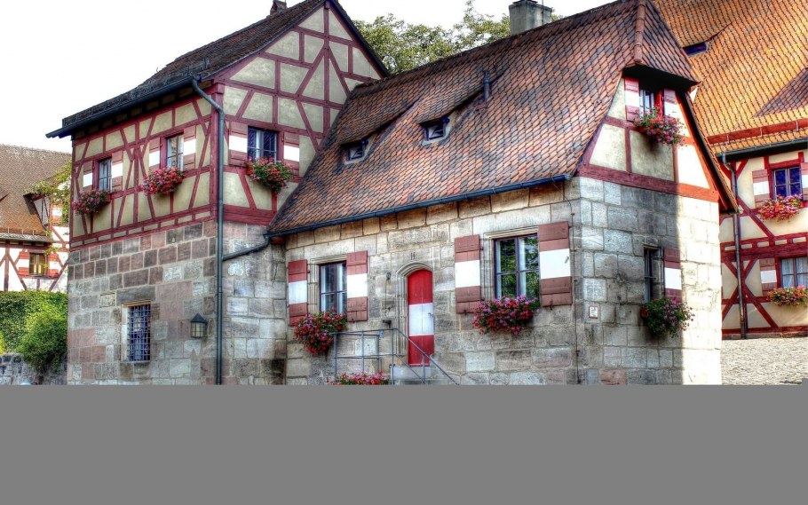 Фахверковый дом мельница Германия