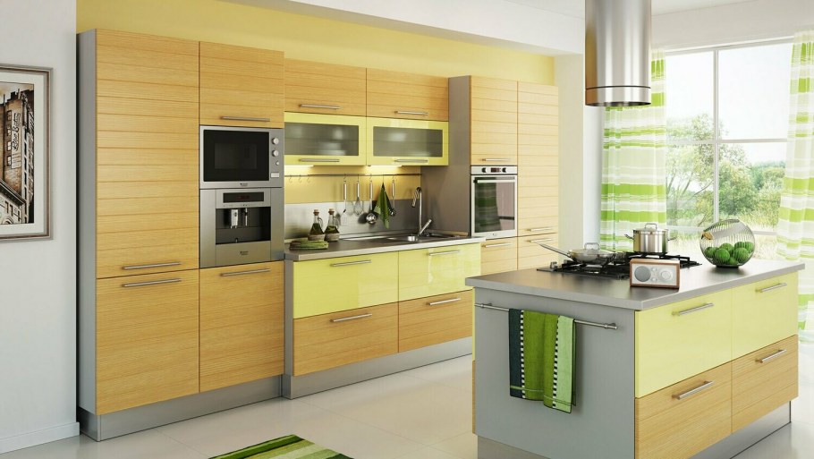 Кухня с разными фасадами