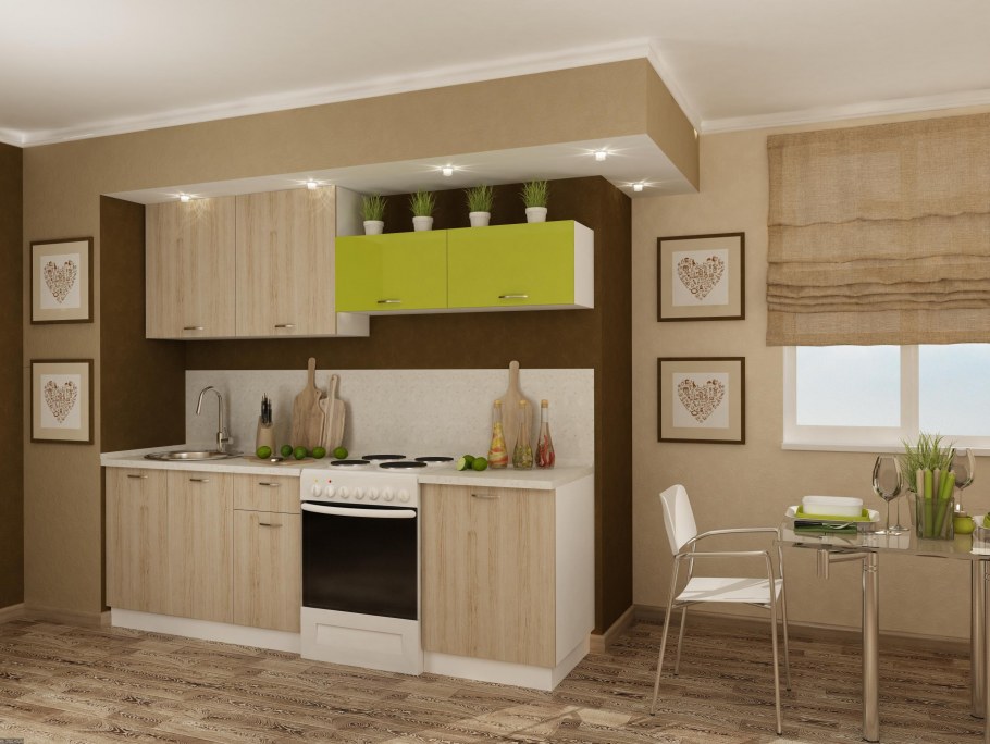 Кухня олива белый/сонома