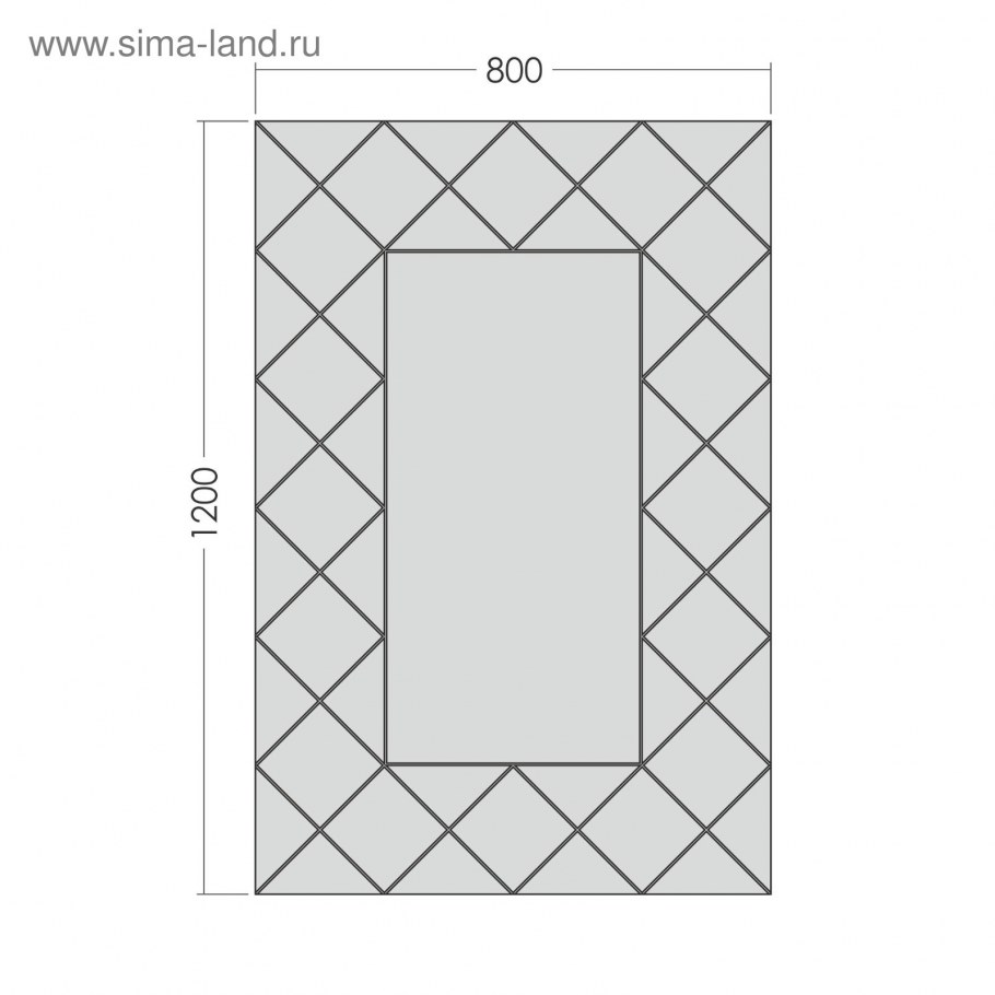 Quatro зеркало 100 универсальное  (аналог зеркало 01 100х80) с фацетом