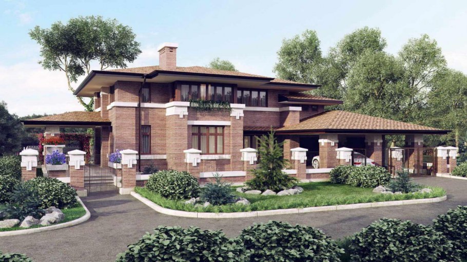 Дом в стиле Райта от Yunakov Architecture Design