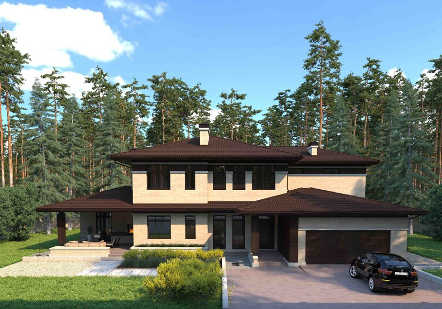 Дом в стиле Райта 200-250 кв.м