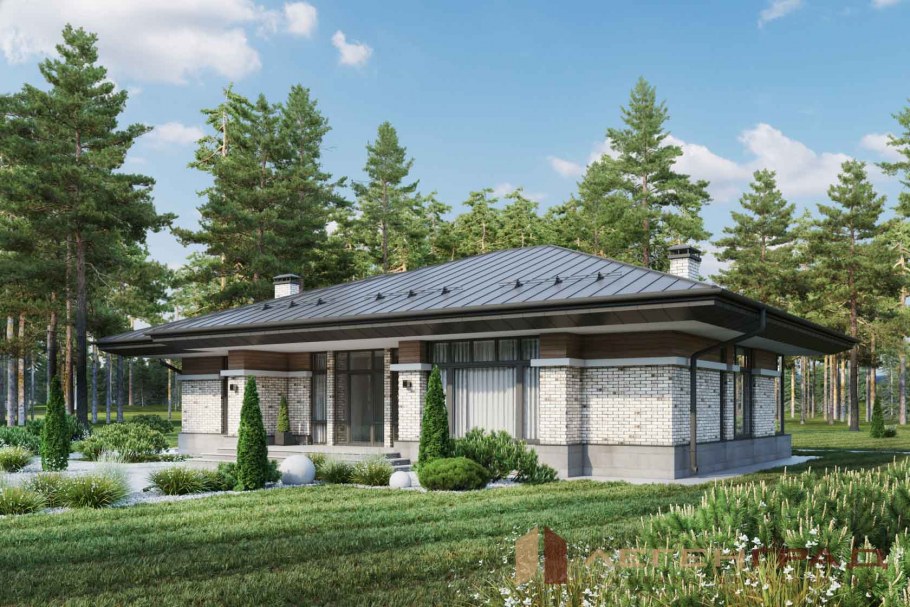 Таунхаус в стиле Райта