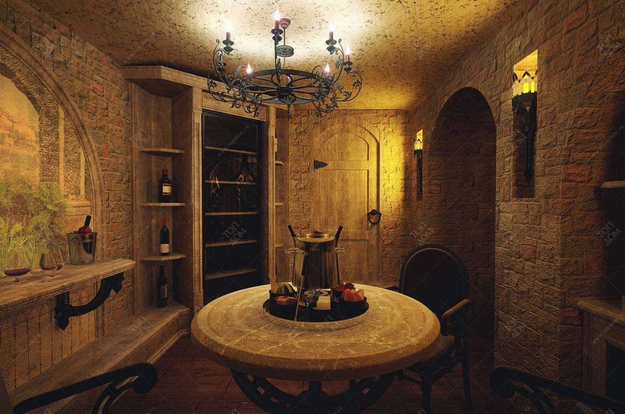 Интерьер подвальной комнаты