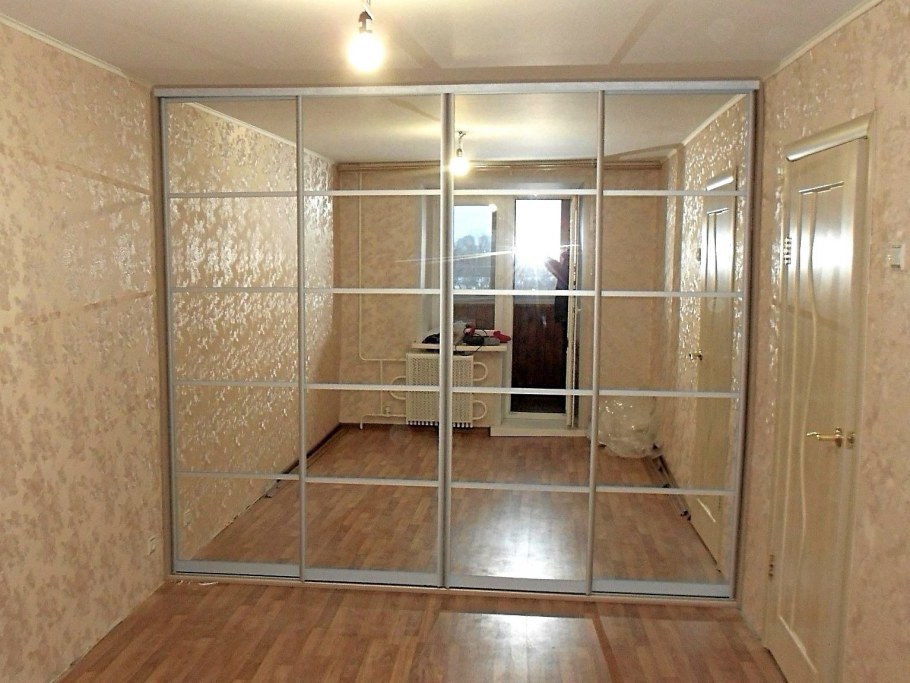 Шкаф купе зеркало с разделителями