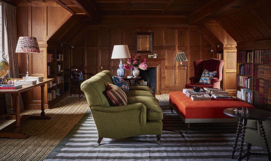 Домашняя библиотека деревенский стиль