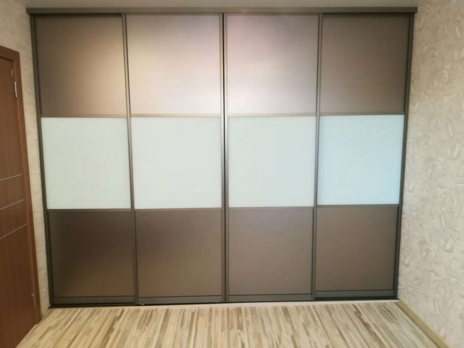 Шкаф купе зеркало бронза профиль аристо