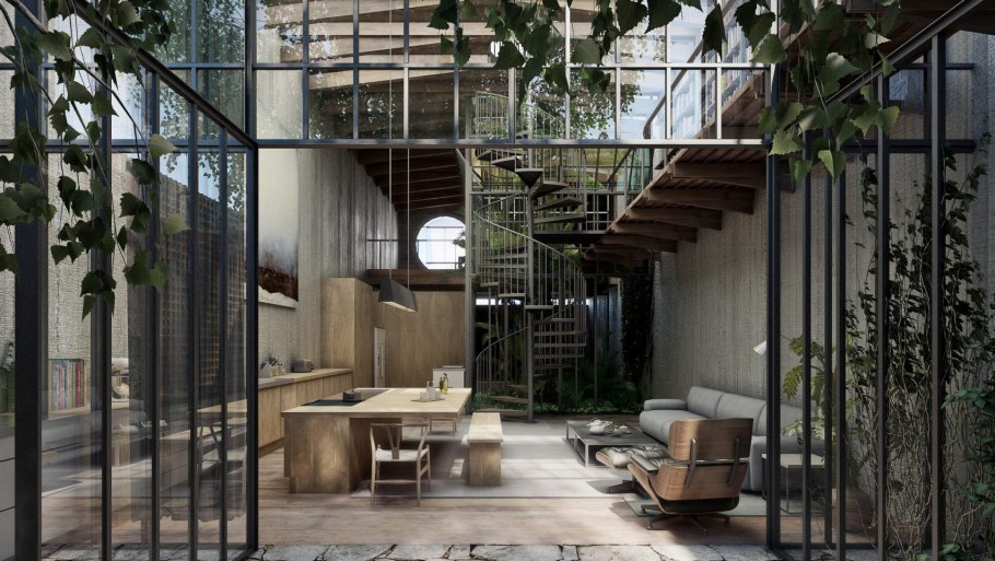 Оранжерея в стиле лофт