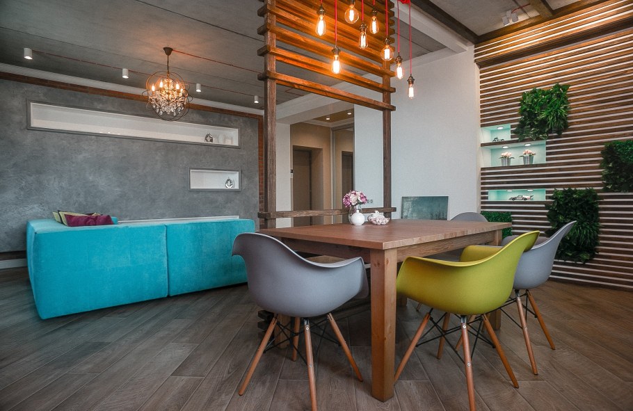 Столовая зона в стиле лофт