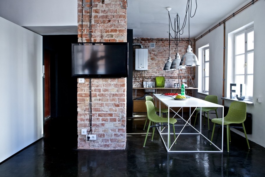 Белый кирпич в интерьере