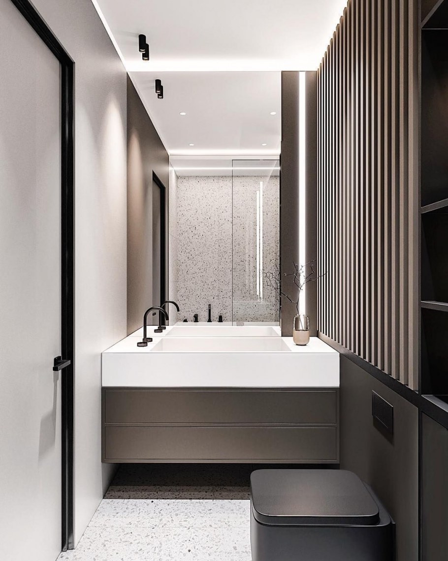 Освещение в небольшой ванной