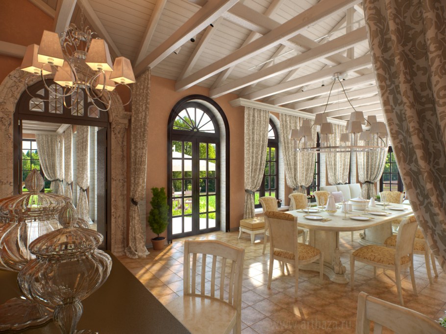 Интерьер гостиной в итальянском стиле