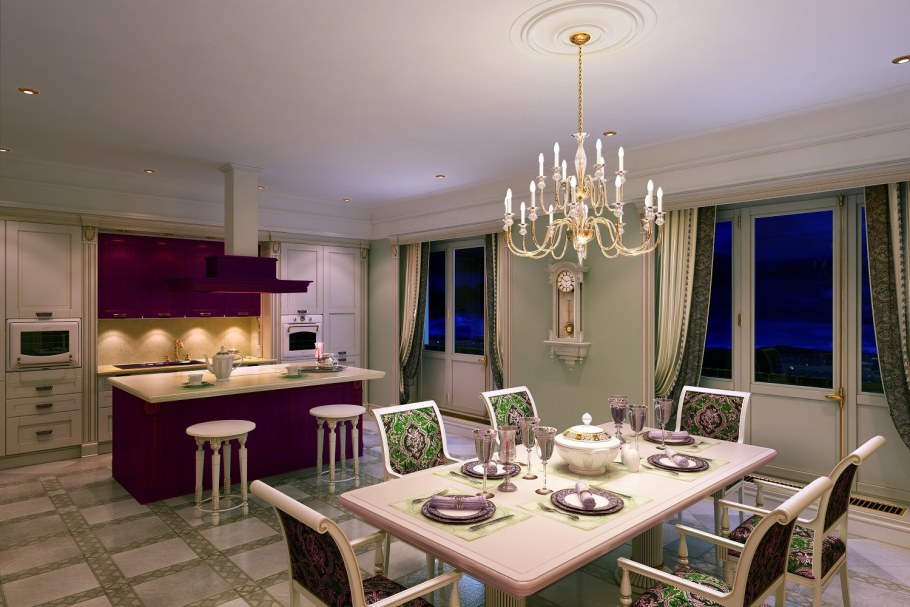 Интерьер кухни столовой