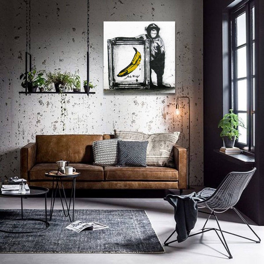 Бетонные стены в интерьере