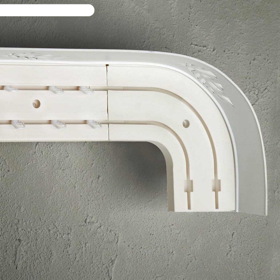 Карниз Magellan белый двухрядный 200см МДФ